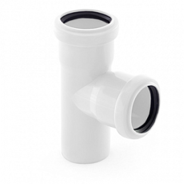 Тройник канализационный 40x40/90° РосТурПласт белый