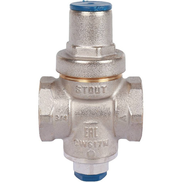 Редуктор давления 3/4 вн/вн PN16 с выходом под манометр STOUT