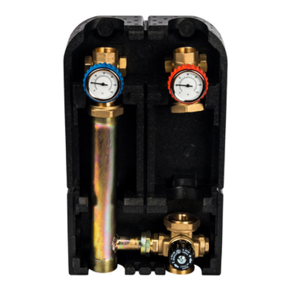 Насосная группа c термостатическим смесительным клапаном со смесителем 1" без насоса STOUT