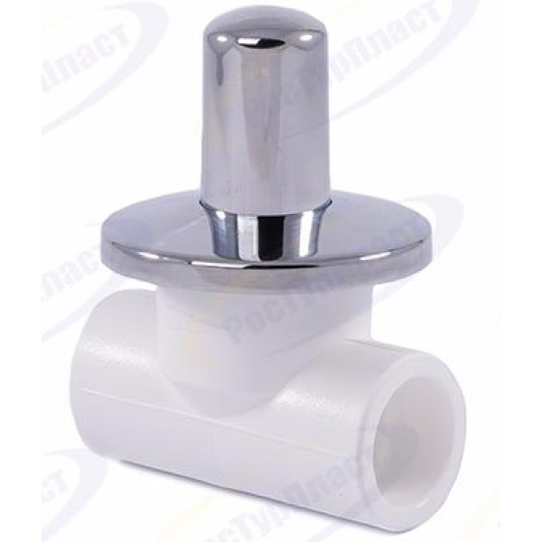 Вентильный кран PP-R 32 хромированный РосТурПласт