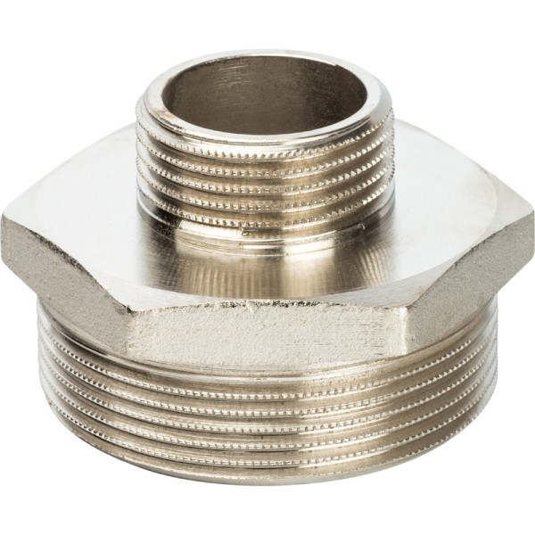 Латунный ниппель 1x2 переходной STOUT