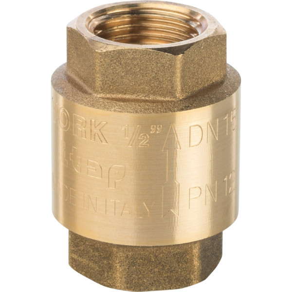 Латунный клапан обратный 1/2 с пластиковым седлом STOUT