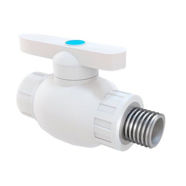 Кран PP-R 20x1/2 с наружной резьбой Ростурпласт