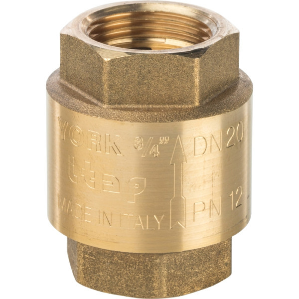 Латунный клапан обратный 3/4 с пластиковым седлом STOUT