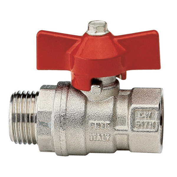 Кран латунный стандартнопроходной 1/2" ITAP (резьба внутренняя/наружная) ручка бабочка