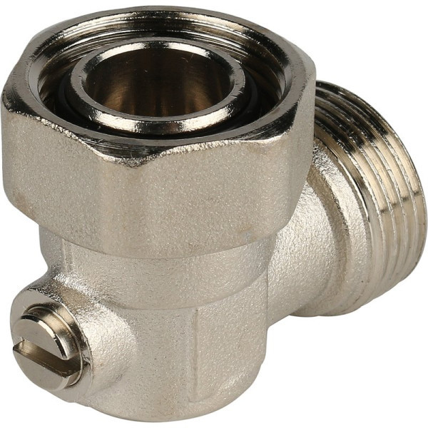 Узел нижнего подключения для радиатора угловой раздельный 3/4 STOUT