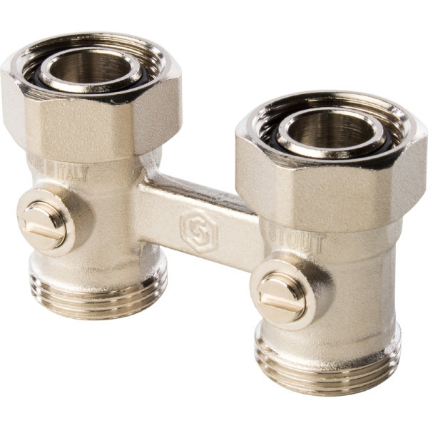 Узел нижнего подключения радиатора для двухтрубной системы прямой 3/4 STOUT