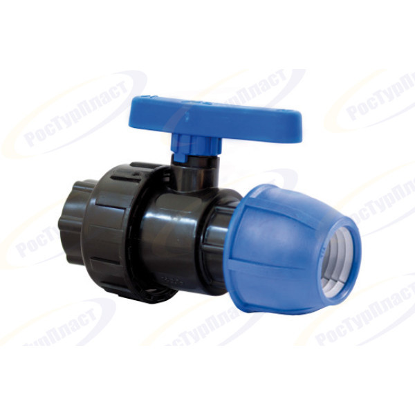 Кран шаровой для ПНД труб 32x1/2" с внутренней резьбой РосТурПласт