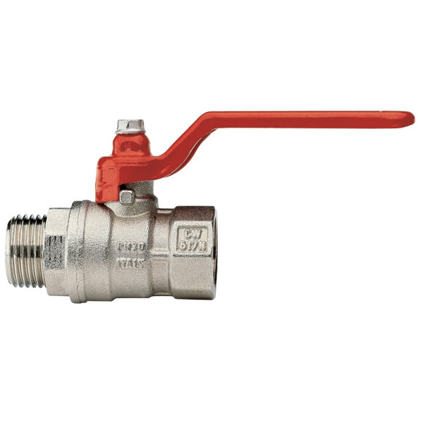 Кран латунный стандартнопроходной 1" ITAP (резьба внутренняя/наружная) ручка рычаг