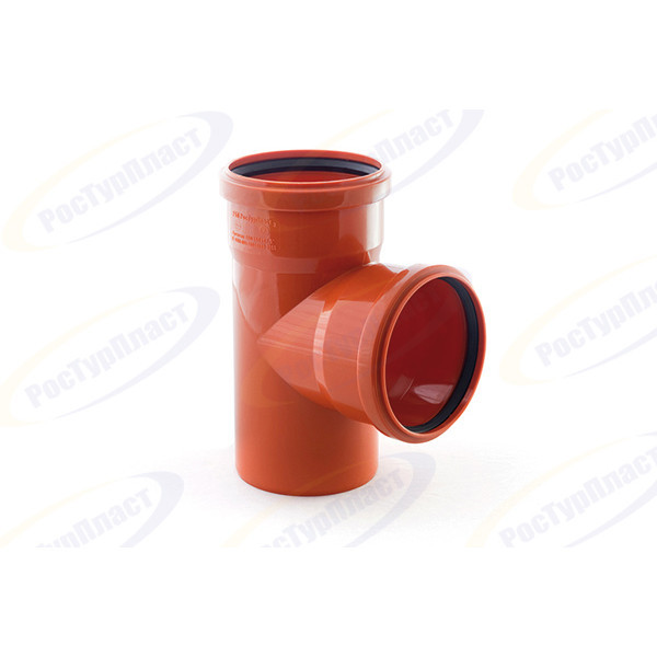 Тройник канализационный 200x200/90° РосТурПласт рыжий