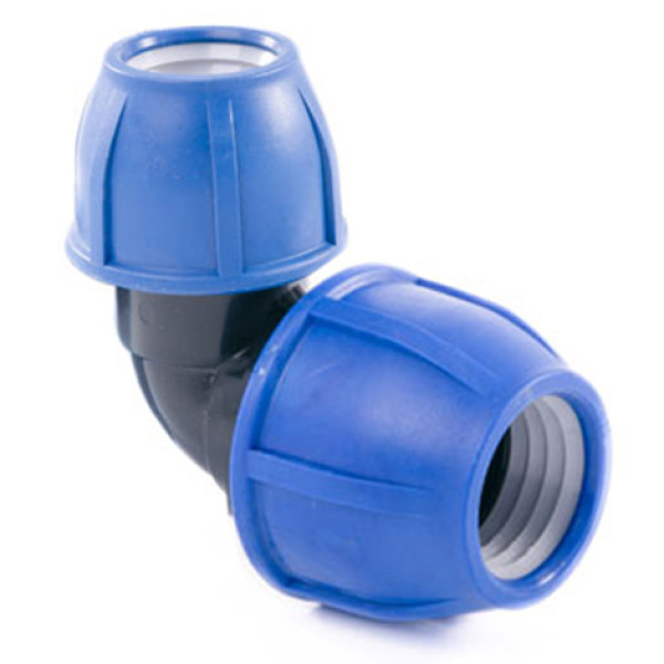 Отвод компрессионный 25x20 переходной для ПНД труб РосТурПласт