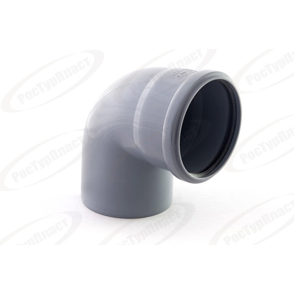 Отвод канализационный 110/90° Ростурпласт серый