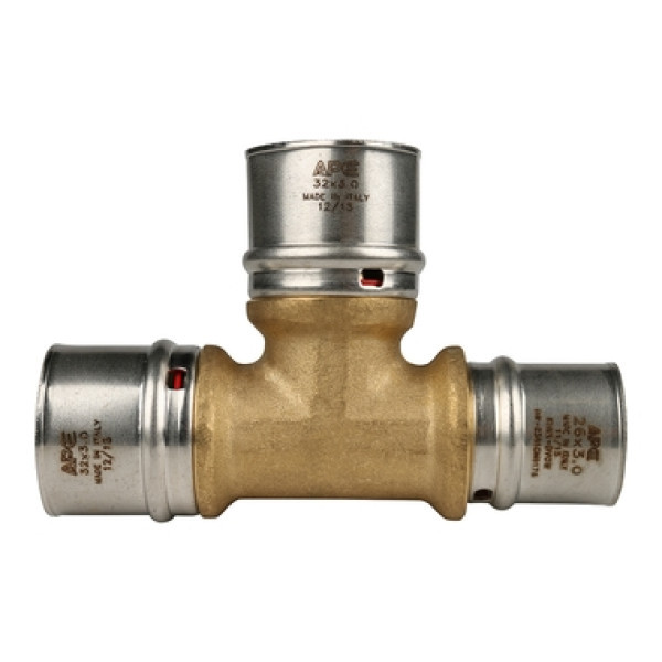 Пресс тройник 32x32x26 переходной ApE