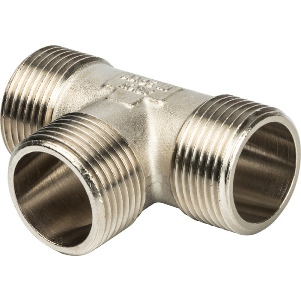 Латунный тройник 1 с наружной резьбой STOUT