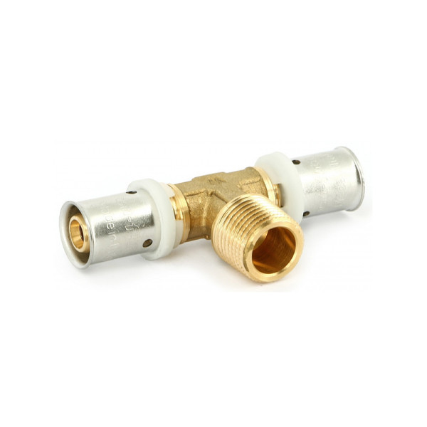 Пресс тройник 26x3/4x26 с наружной резьбой Uni-Fitt