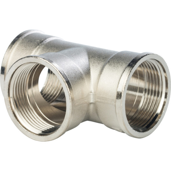 Латунный тройник 1 1/4 с внутренней резьбой STOUT