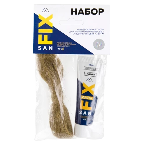Паста сантехническая (25 г) + лен (7 г) SANFIX