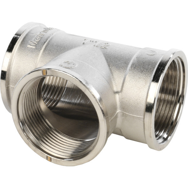 Латунный тройник 1 1/2 с внутренней резьбой STOUT