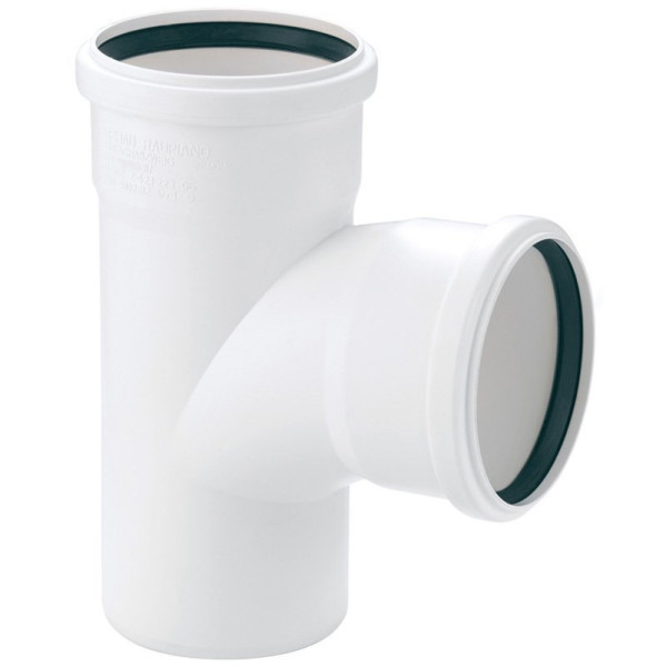 Тройник канализационный 110x110/90° РосТурПласт белый
