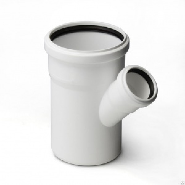 Тройник канализационный 110x50/45° РосТурПласт белый