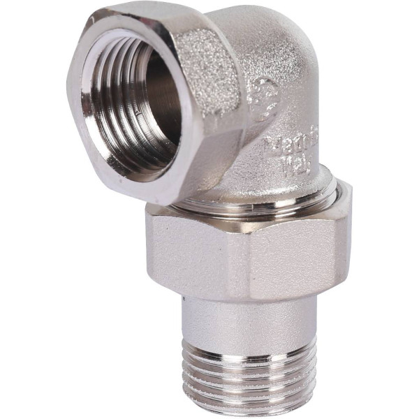 Латунное разъемное соединение 1/2 угловое STOUT