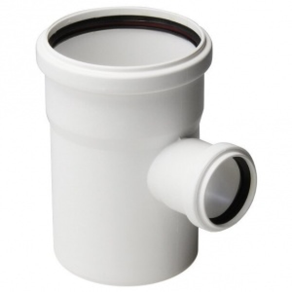 Тройник канализационный 110x50/90° РосТурПласт белый