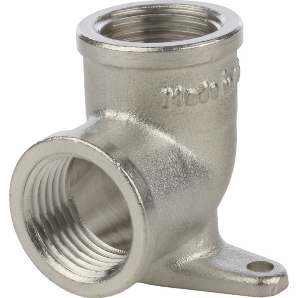 Латунный уголок 1/2 с креплением STOUT