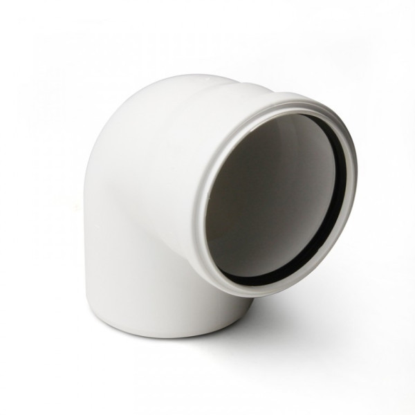 Отвод канализационный 110/90° Ростурпласт белый
