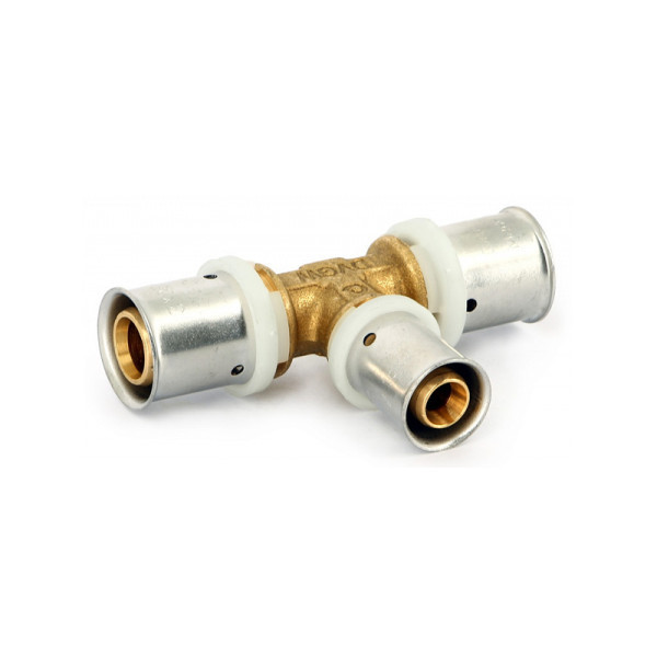 Пресс тройник 26x20x26 переходной Uni-Fitt