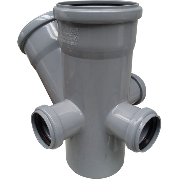 Крестовина двухплоскостная 110x110/45°x50x50x50 (лев+тыл+прав) РосТурПласт