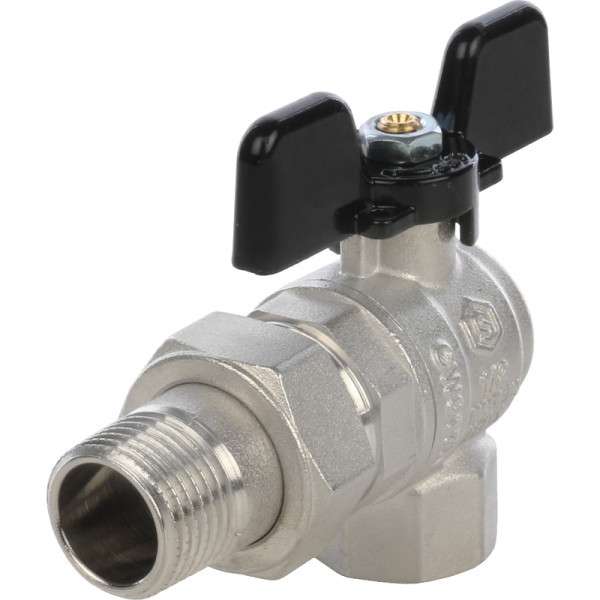 Кран полнопроходной с американкой 1/2" угловой STOUT