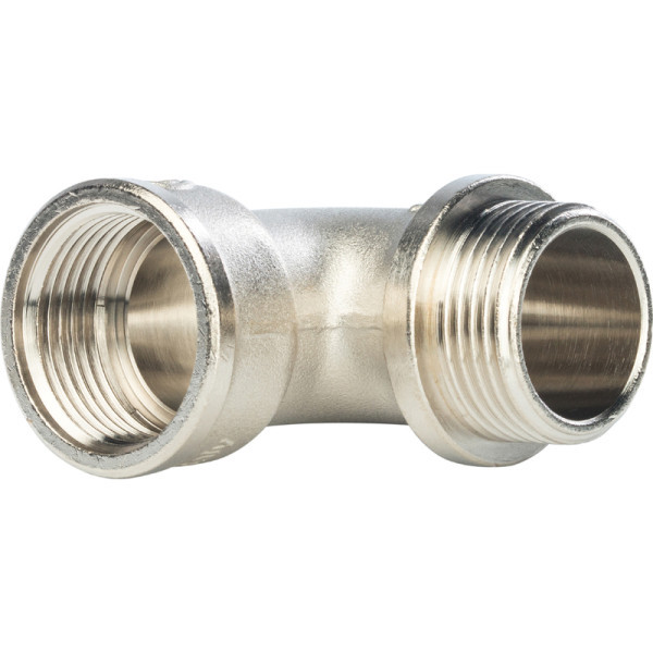 Латунный уголок 1 с упором с внутренней наружной резьбой STOUT