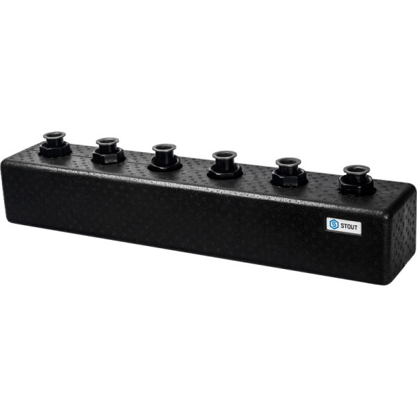 Стальной распределительный коллектор 3(5) отопительных контура в теплоизоляции DN25