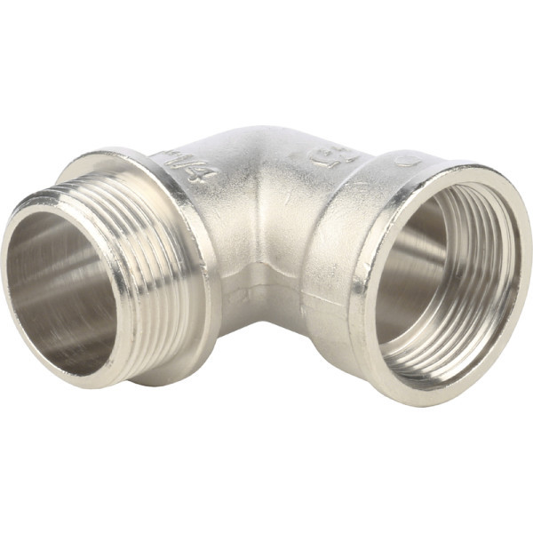 Латунный уголок 1 1/4 с упором с внутренней наружной резьбой STOUT