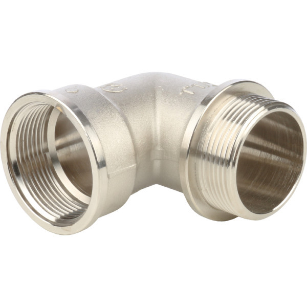 Латунный уголок 1 1/2 с упором с внутренней наружной резьбой STOUT