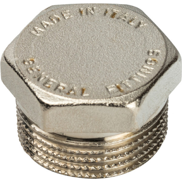 Латунная заглушка 3/4 с наружной резьбой STOUT