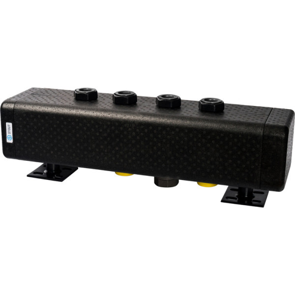 Стальной распределительный коллектор 2 отопительных контура в теплоизоляции DN32