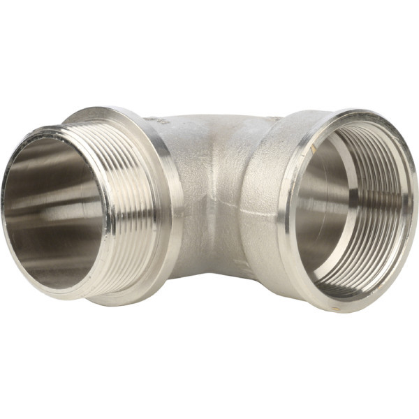 Латунный уголок 2 с упором с внутренней наружной резьбой STOUT