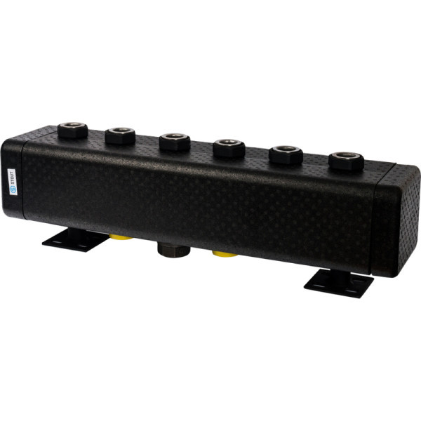 Стальной распределительный коллектор 3 отопительных контура в теплоизоляции DN32