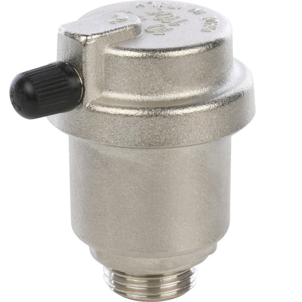 Воздухоотводчик автоматический 1/2 латунный прямое подключение боковой выпуск STOUT