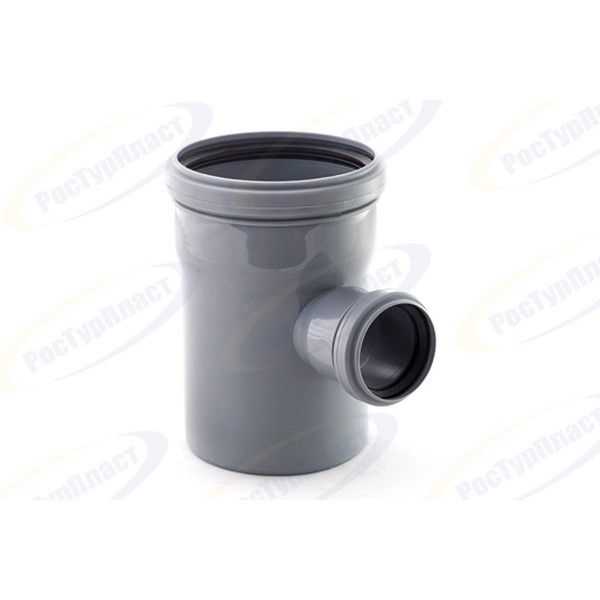 Тройник канализационный 110x50/90° РосТурПласт серый