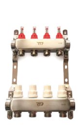 Коллекторная группа 7 выходов с расходомерами из нержавеющей стали РосТурПласт