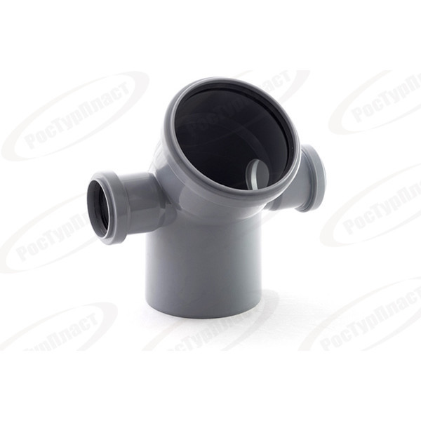 Отвод канализационный 110/45° с выходом 50 (лев+прав) Ростурпласт